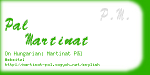 pal martinat business card